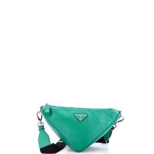 Prada Triangle Logo Zip Crossbody Bag #239557P15B